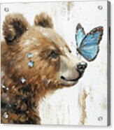 Little Bear And The Butterfly Acrylic Print