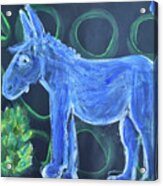 Little Blue Donkey Acrylic Print