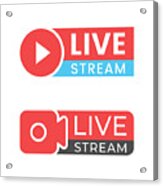 Live Stream Icon Vector Design. Acrylic Print