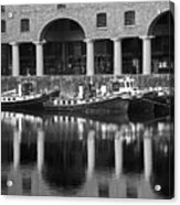 Liverpool. Albert Dock Moored Boats B. Acrylic Print