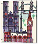 London Poster - Retro Travel Acrylic Print