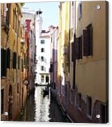 Lonely Waterway In Venice Acrylic Print