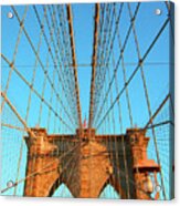 Looking Up At Brooklyn Bridge 2 Acrylic Print