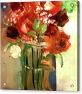 Loose And Splattered Rose Acrylic Print