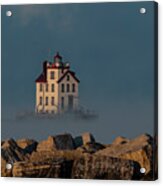 Lorain Lighthouse In The Mist 2 Acrylic Print