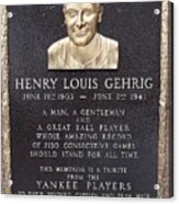 Lou Gehrig Acrylic Print