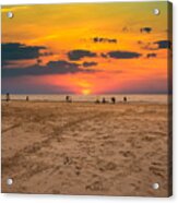 Lovely Sunset Before And After Valentine Day..jurmala Beach Latvia Acrylic Print
