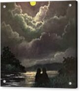 Lovers And Moonlight Acrylic Print