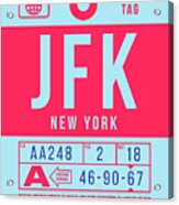 Luggage Tag B - Jfk New York Usa Acrylic Print