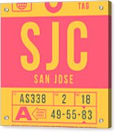 Luggage Tag B - Sjc San Jose California Usa Acrylic Print