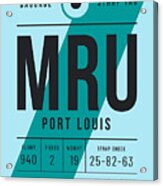 Luggage Tag E - Mru Port Louis Mauritius Acrylic Print