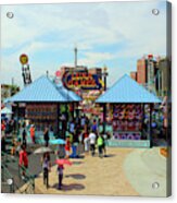 Luna Games Of Coney Island Acrylic Print