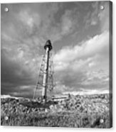 Mablehead Light Tower Marblehead Neck Black And White Acrylic Print