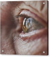 Macro Eye Of Female Senior Acrylic Print