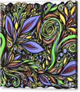 Magical Floral Pattern Tiffany Stained Glass Mosaic Decor Vii Acrylic Print