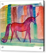 Magical Unicorn Of Love Acrylic Print