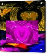 Majestic Magenta With Heart Of Gold Acrylic Print