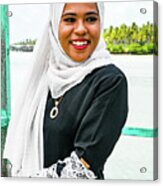 Shades Of Islam - Malaysian Local Woman, Sabah, Borneo Acrylic Print