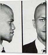 Malcolm X Mug Shot Mugshot 2 Acrylic Print