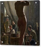Male Nude In The Studio Of Bonnat, 1877 Acrylic Print