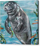 Manatee Joy 6 Acrylic Print