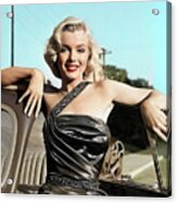 Marilyn Monroe With Car Acrylic Print
