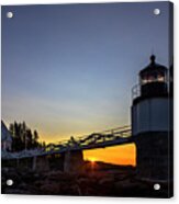 Marshall Point Lighthouse Autumn Sunrise Acrylic Print