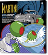 Martini With Recipe Acrylic Print