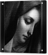 Mater Dolorosa Engraving After A Painting By Carlo Dolci Classical Art Portrait Reproduction Acrylic Print