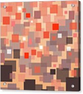 Meet Me Uptown - Burnt Coral Abstract Acrylic Print