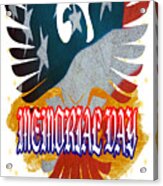 Memorial Day Remembrance Holiday Design Acrylic Print