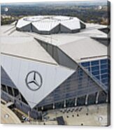Mercedes Benz Stadium Aerial View - Atlanta Ga Acrylic Print