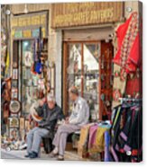 Merchants In Madaba, Jordan Acrylic Print