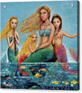 Mermaid Family Acrylic Print