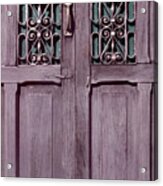 Mexico Photography - Purple Doors Acrylic Print