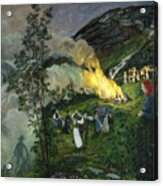 Midsummer Fire, 1911 Acrylic Print