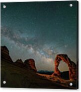 Milky Way Over Delicate Arch Acrylic Print