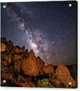 Milky Way Over Rocky Terrain Acrylic Print