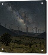 Milky Way Over The Valley Of Windmills Acrylic Print