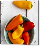 Mini Bell Peppers In Bowl Acrylic Print