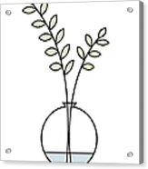 Minimal Plant In Vase 1 Acrylic Print
