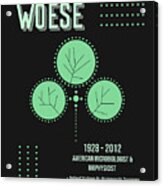 Minimal Science Poster - Carl Woese - American Microbiologist, Biophysicist Acrylic Print
