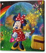 Minnie Mouse And Pluto Acrylic Print