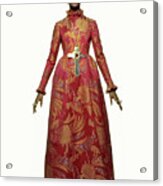 Model Charlene Dash Wearing A Mollie Parnis Dress Acrylic Print