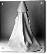 Model In A Balenciaga Wedding Dress Acrylic Print