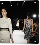 Models Walking On Runway During Fashion Show Acrylic Print