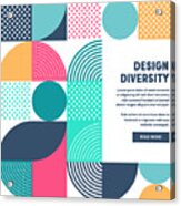 Modern Design Diversity Promo Banner Vector Design Acrylic Print