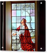 Mokuaikaua Church Stained Glass Window Acrylic Print