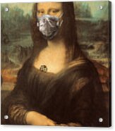 Mona Lisa Corona Virus Acrylic Print