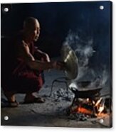 Monk In The Kitchen Acrylic Print